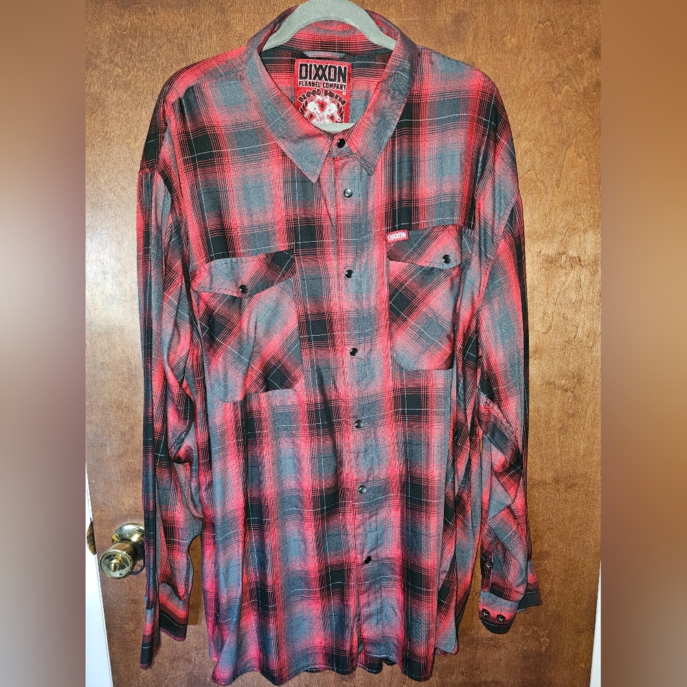 Dixxon Flannel Bamboo Blood Sweat and Gears- Size 5X